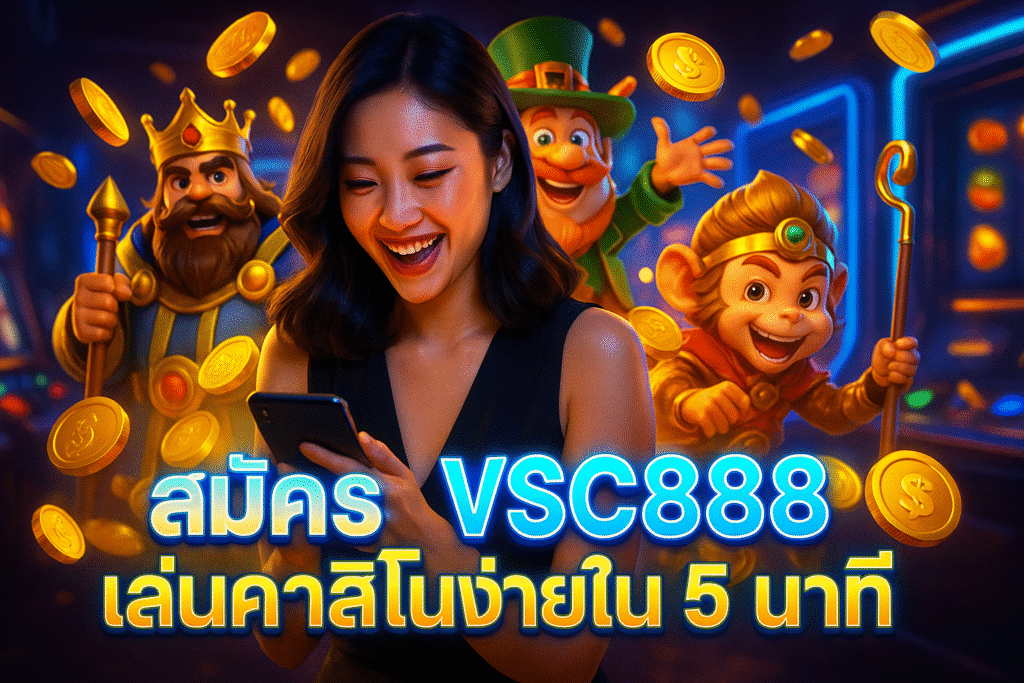 สมัคร VSC888 เล่นคาสิโนง่ายใน 5 นาที